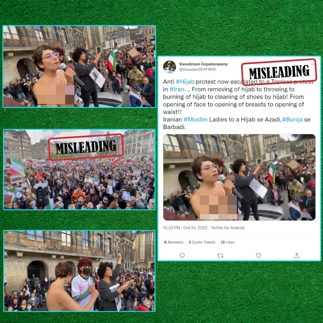 No, Protestors Against Hijab Policy Arent Going Topless In Iran; Video Shared With False Claim!