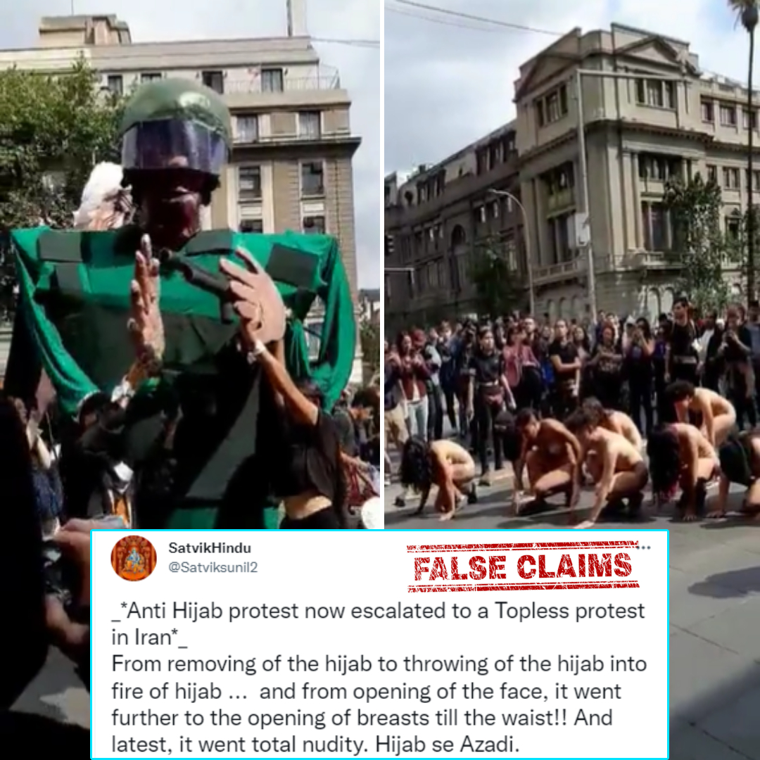 No, This Viral Video Does Not Show Nude Iranian Protestors; Viral Video Is From 2019 Chilean Protests
