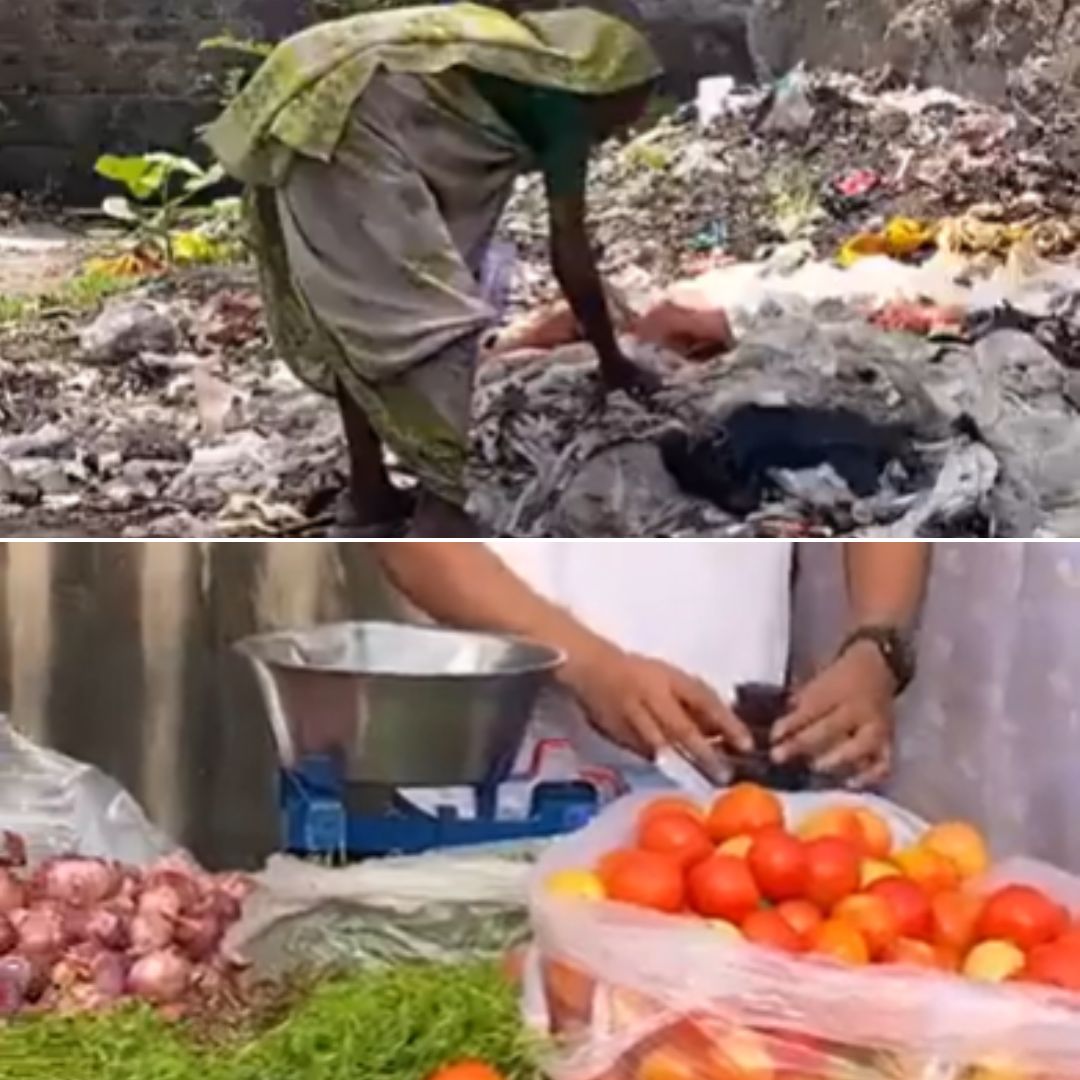 New Begining To Life! Youngster Helps 75-Yr-Old Ragpicker To Set Up Vegetable Stall, Lauded By Netizens