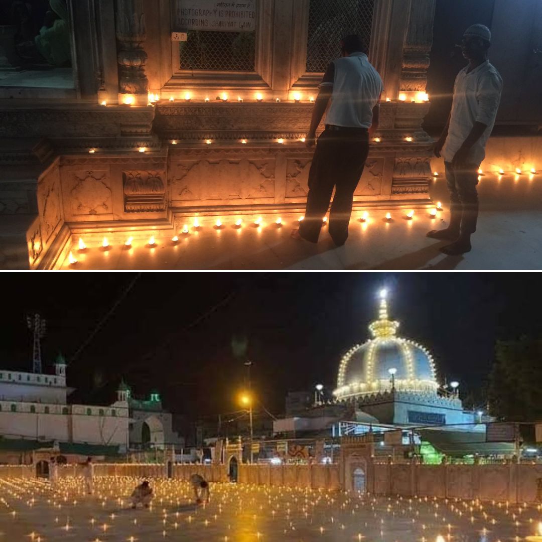 No Differences On Diwali: Hindu & Muslim Devotees Come Together To Light Up Nizammudin Dargah