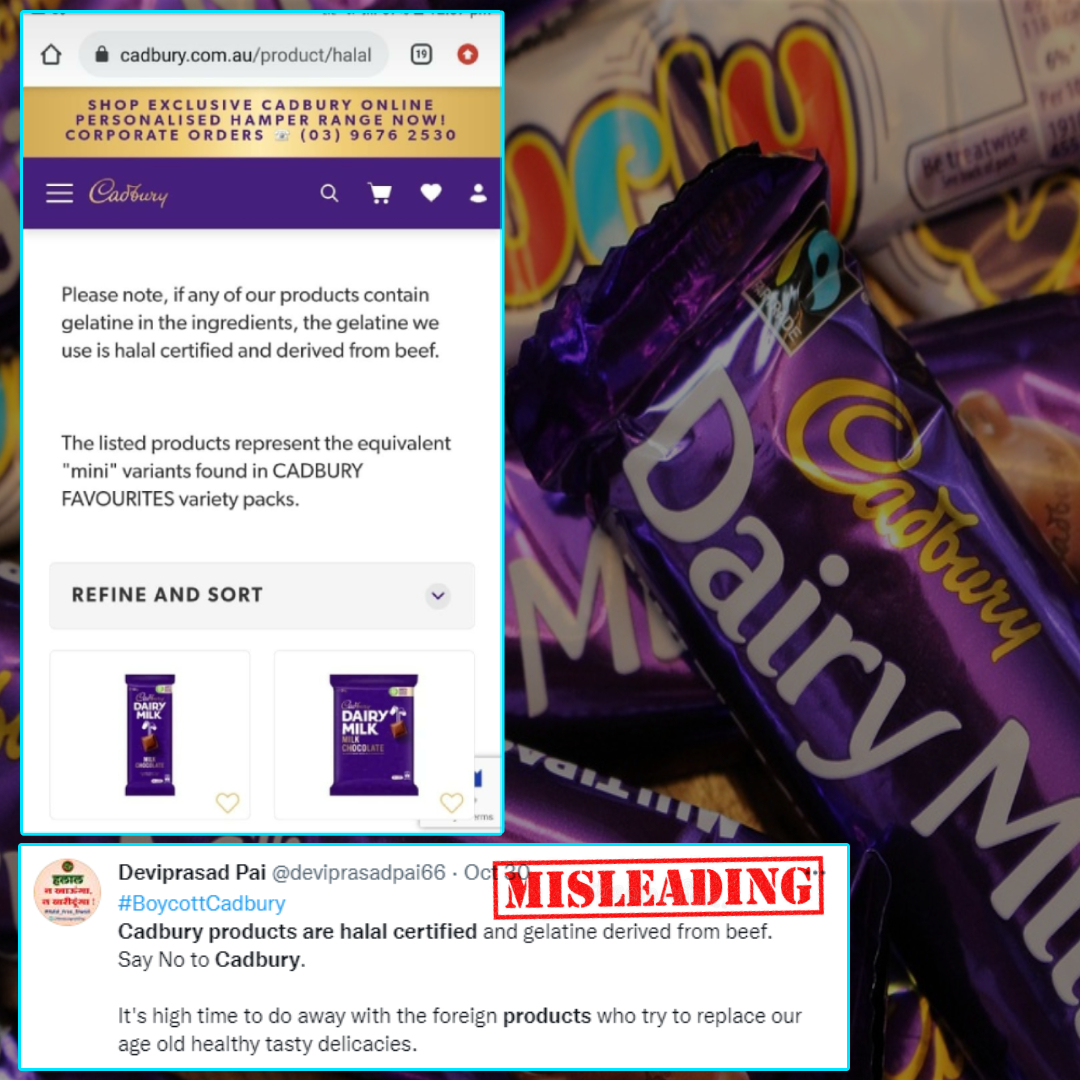 Viral Posts Falsely Claim That Cadbury Uses Beef Derived Gelatine In Its Indian Products