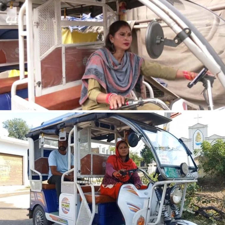 Meet The First Woman E-Rickshaw Driver Of J&K, Wants To Provide Better Education And Living To Her Children