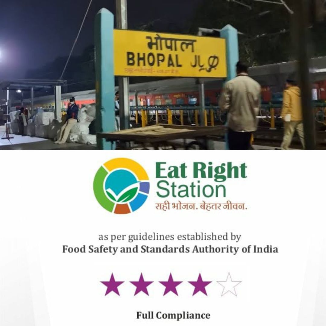 Century-Old Bhopal Junction Becomes Sixth Station To Get 4-Star Certified Eat Right Status By FSSAI