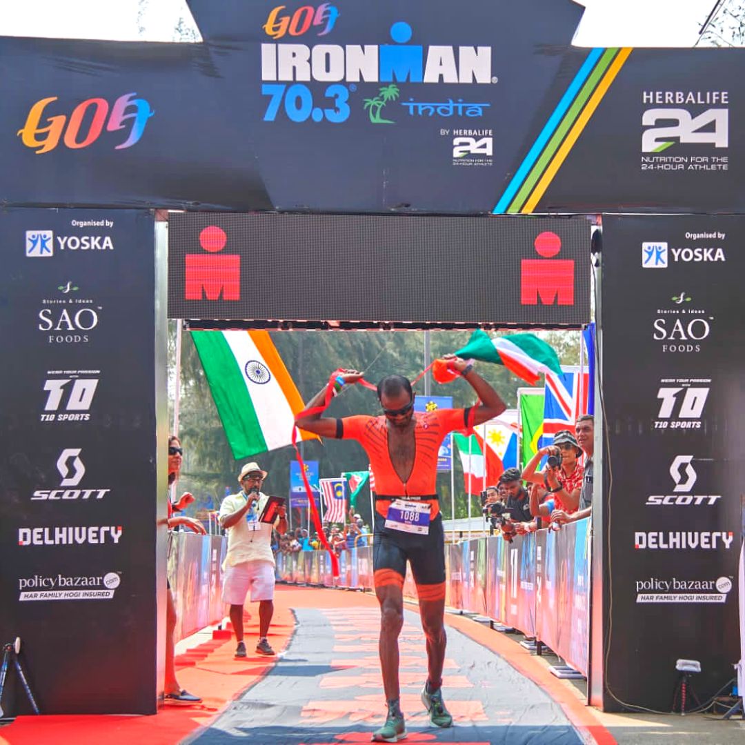 IRONMAN 70.3 Goa Aerospace Engineer Nihal Baig Finishes First In