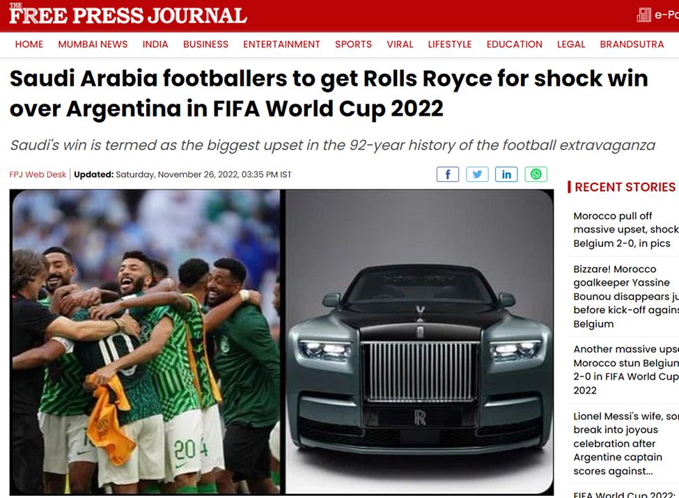 Saudi Arabia's Herve Renard denies team got Rolls Royces for Argentina win