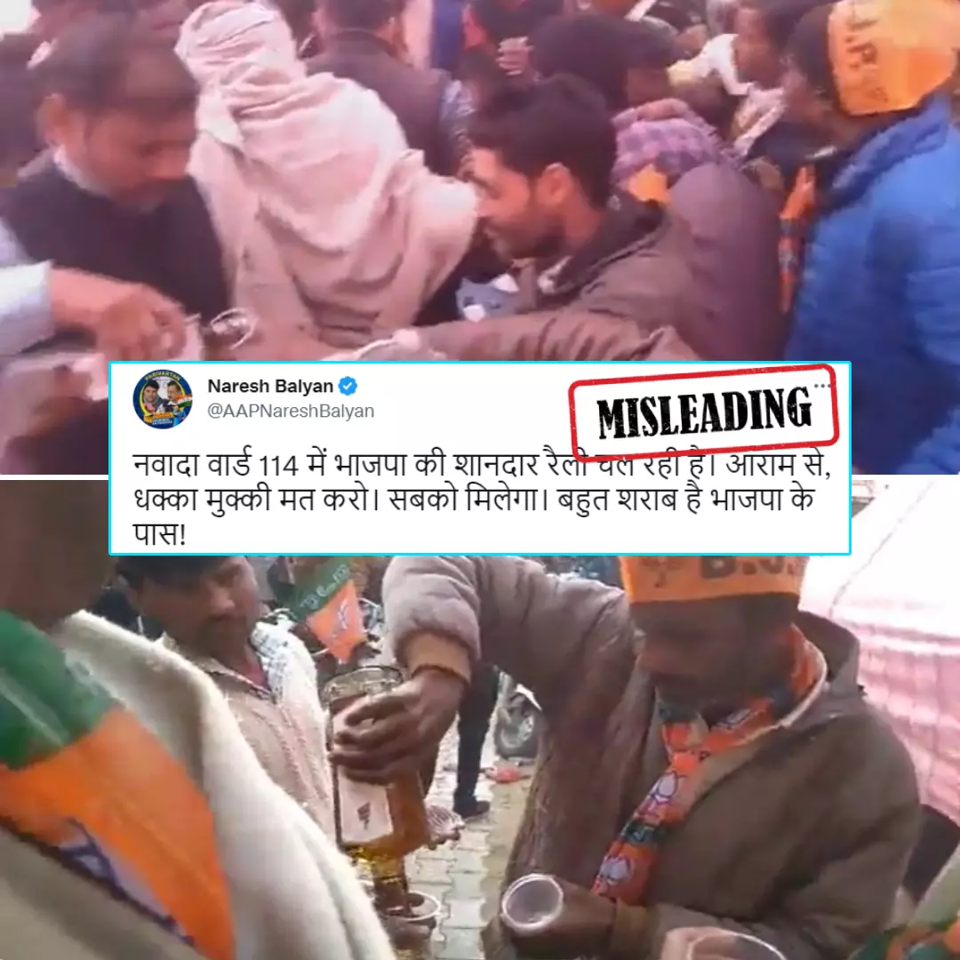 AAP Leader Shared Old Video Of BJP Workers Distributing Alcohol As Visuals From Delhi MCD Elections