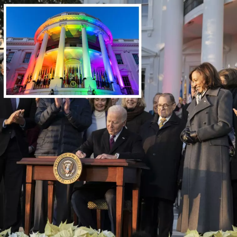 In Landmark Move, US President Joe Biden Signs Same-Sex Marriage Bill, White House Lights Up With Rainbow  Colours