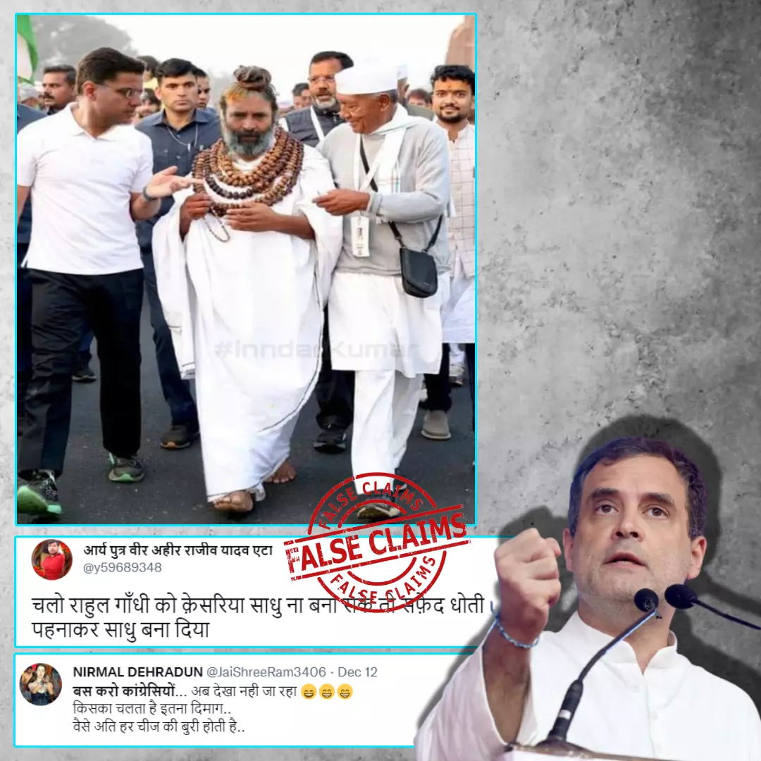 No, Rahul Gandhi Did Not Dress As Saint To Appease Hindu; Viral Image Is Photoshopped