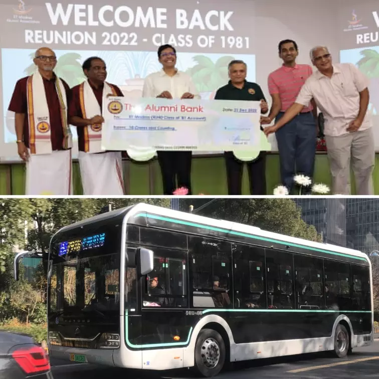 Becoming Zero Carbon Campus! IIT Madras 1981 Batch Alumni Gifts Fleet Of Electric Buses To Institute