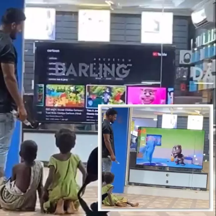 Kindness Costs Nothing! Video Of Storekeeper Allowing Homeless Kids To Watch  Cartoon On Display TVs Wins