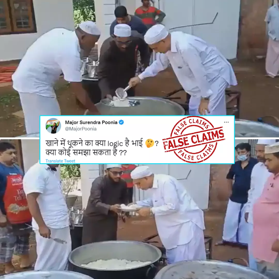 Does This Viral Video Show Muslims Spitting On Food? No, Video Is From Religious Ceremony Where a Muslim Cleric Blows On Food
