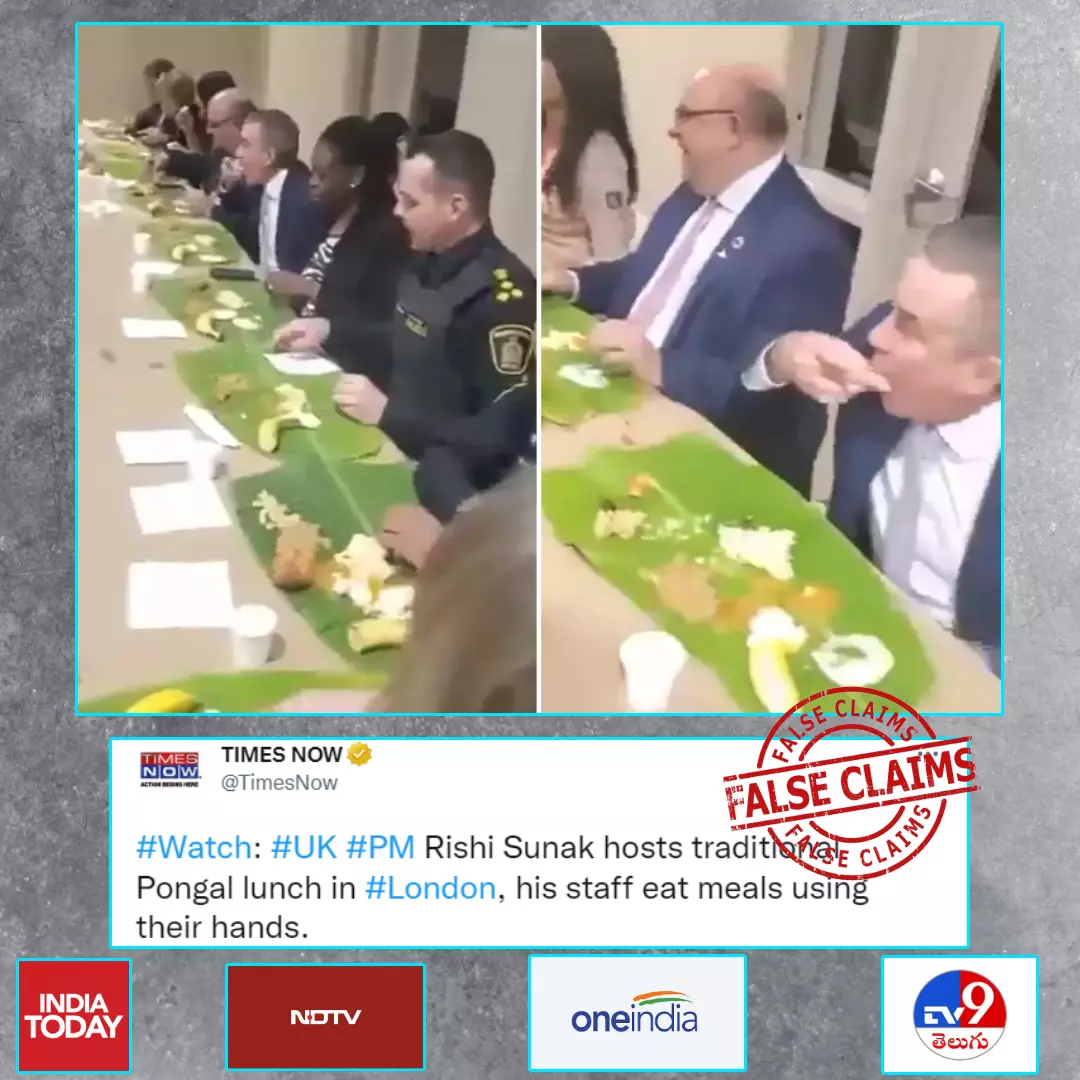 Media Outlets Falsely Claim That Rishi Sunak Celebrated Pongal In London; Viral Video Is From Waterloo, Canada