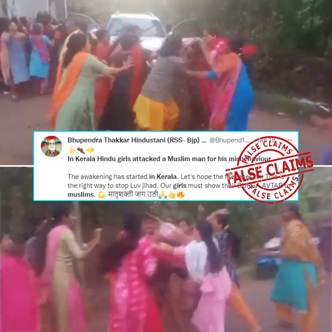 Video Of Women Thrashing A Man In Kerala Viral With False Communal Spin