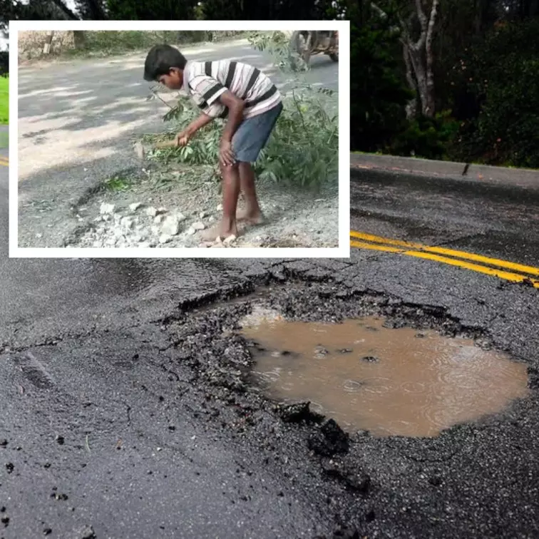 Puducherry Teenager Fixes Pothole After Grandfather’s Accident, Gains Appreciation From Former Legislator