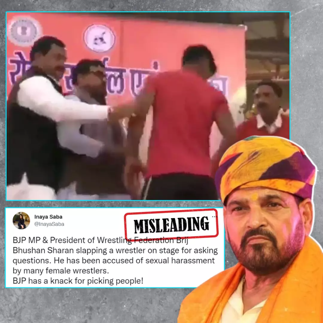 Old Video Of WFI President Brij Bhushan Singh Slapping A Wrestler Viral As Recent