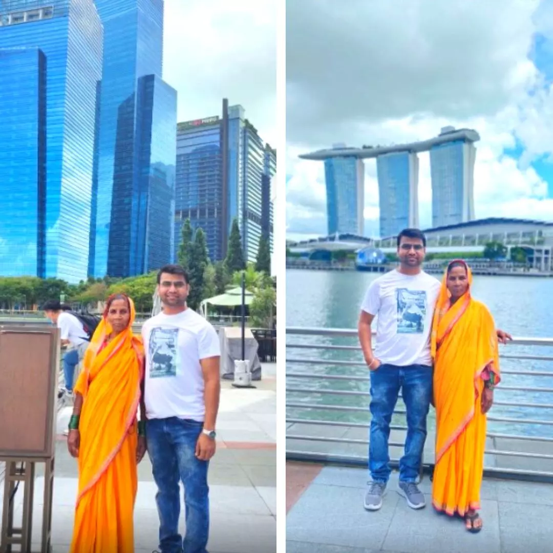 Mans Heartfelt Post About Taking His Mother To Singapore Wins Hearts Online, Know Why