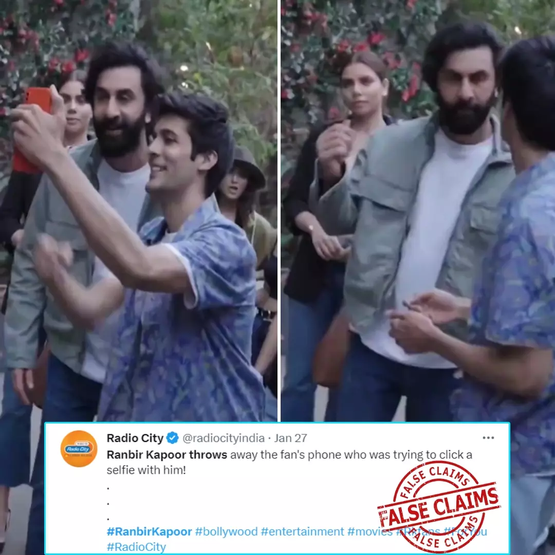 No, Ranbir Kapoor Did Not Throw A Fan’s Phone After Being Annoyed; Video From Ad Promotion Shared With False Claim