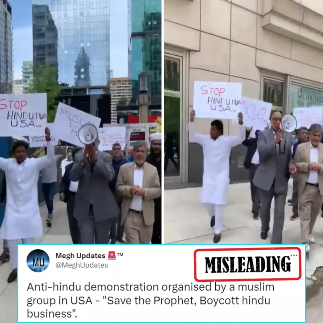 Does This Video Show A Recent Protest By Muslims Against Hindus In The U.S.? No, Viral Video Dates Back To June 2022