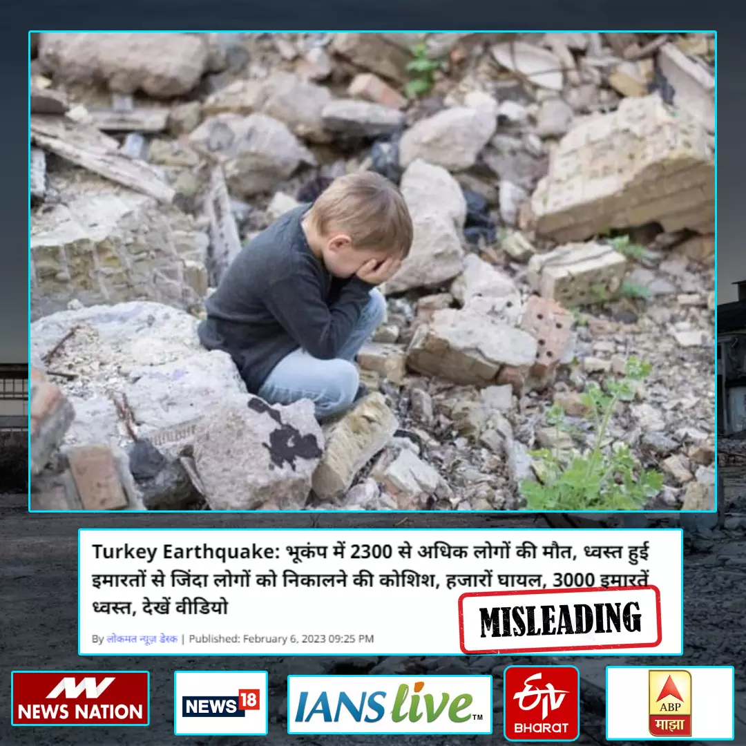 News Outlets Share Image Of Boy Posing Among Rubble In Ukraine As From Devastating Earthquake In Syria And Turkey