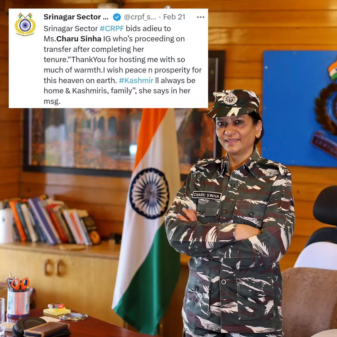 Srinagars Finest Officers! Know About Charu Sinha, First Female Officer To Head Four CRPF Sectors