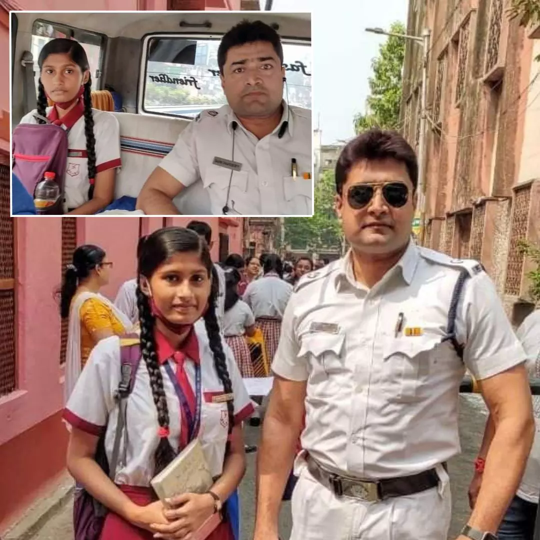 Saving The Day! Kolkata Cop Makes Green Corridor To Help Student Reach Exam Centre, Wins Hearts Online