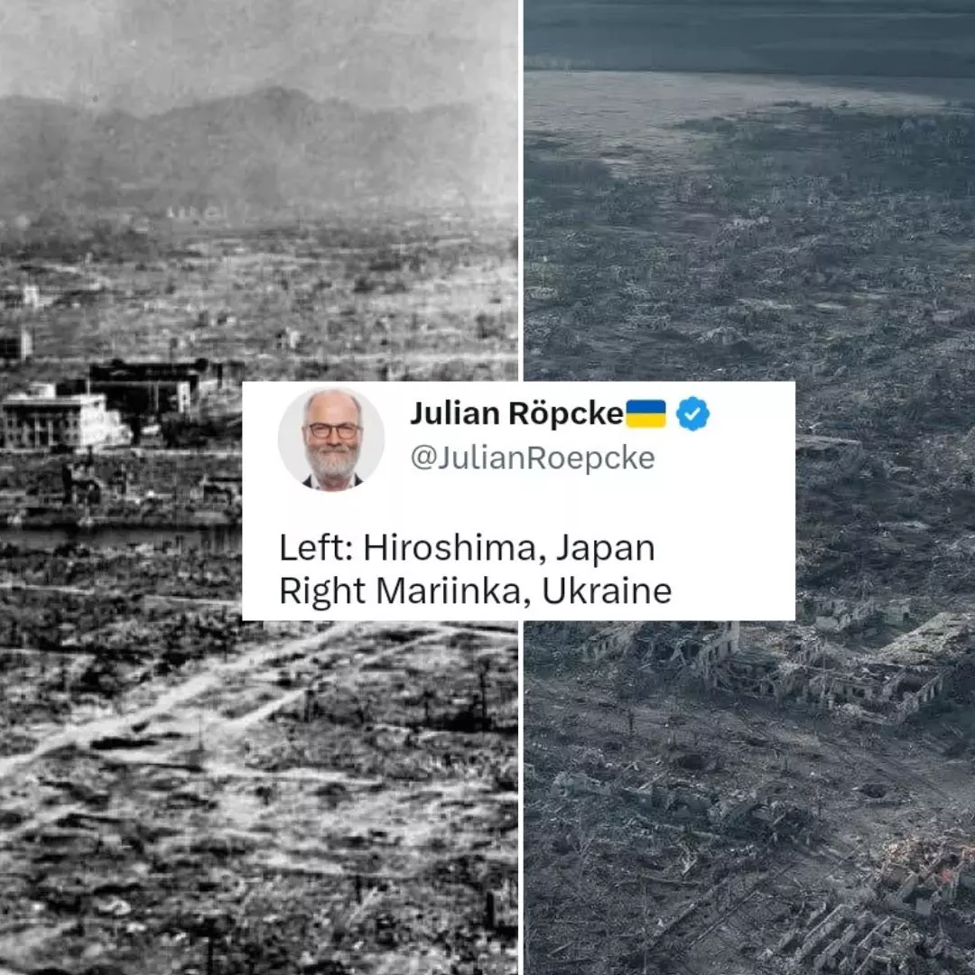 Marinka Was A City: Horrifying Images Show War-Hit Ukraine With No House Left Standing