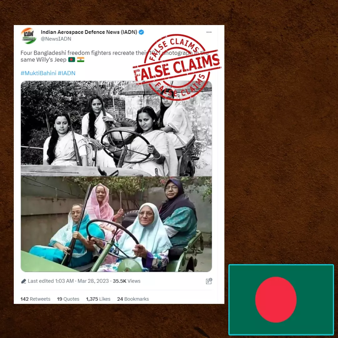 No, This Set Of Images Doesnt Show Bangladesh Female Freedom Fighters Recreating Moment From 1971 Liberation War