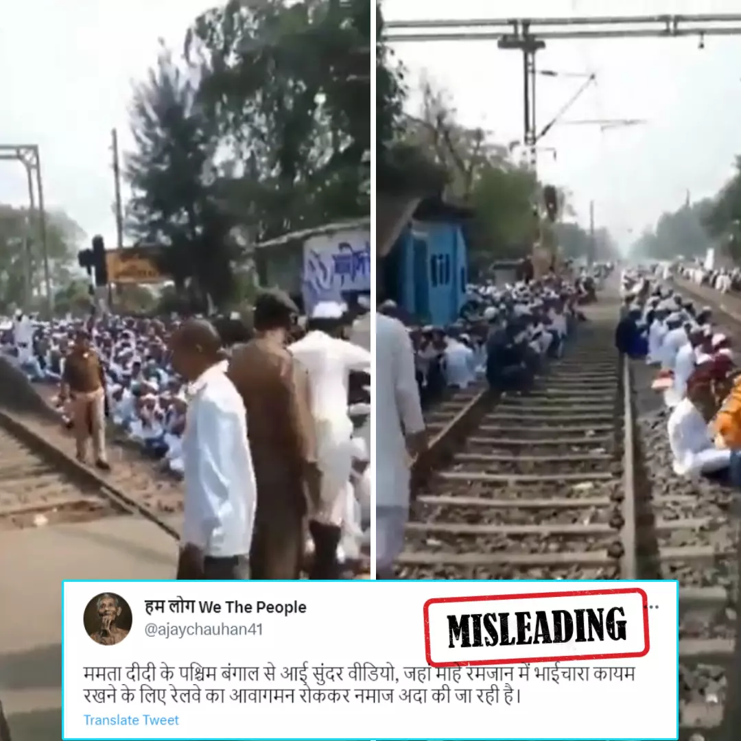 This Video Doesnt Show People Obstructing Trains While Offering Namaz During Ram
