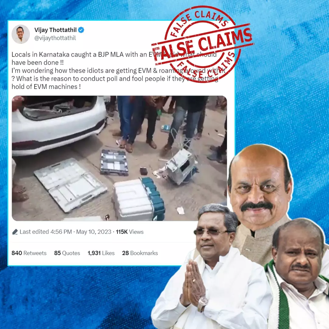 Did Locals Find EVMs In BJP Leader’s Car And Destroy Them? No, Viral Claim Is False