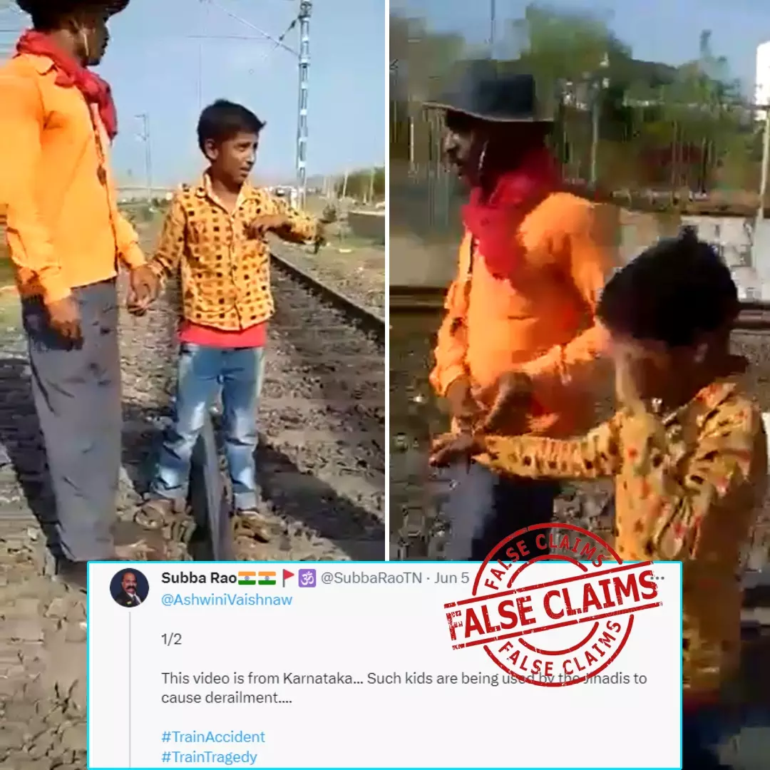 5 Year Old Video Of Minor Caught Placing Stones On Railway Track Viral With Fake Claim