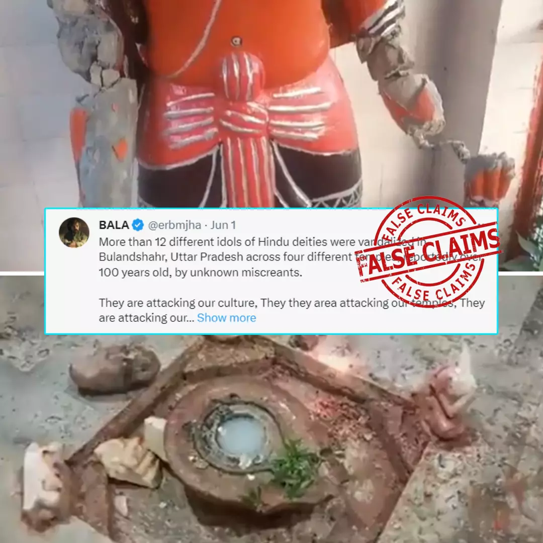 News Channel And Social Media Falsely Claim Muslims Arrested For Vandalising Hindu Idols In Bulandshahr