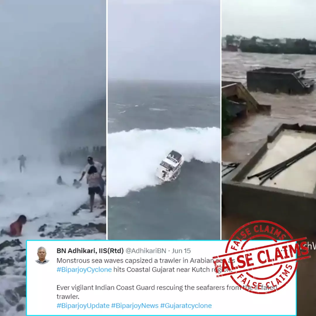 Old And Unrelated Videos Passes Off As Visuals Of Cyclone Biparjoy