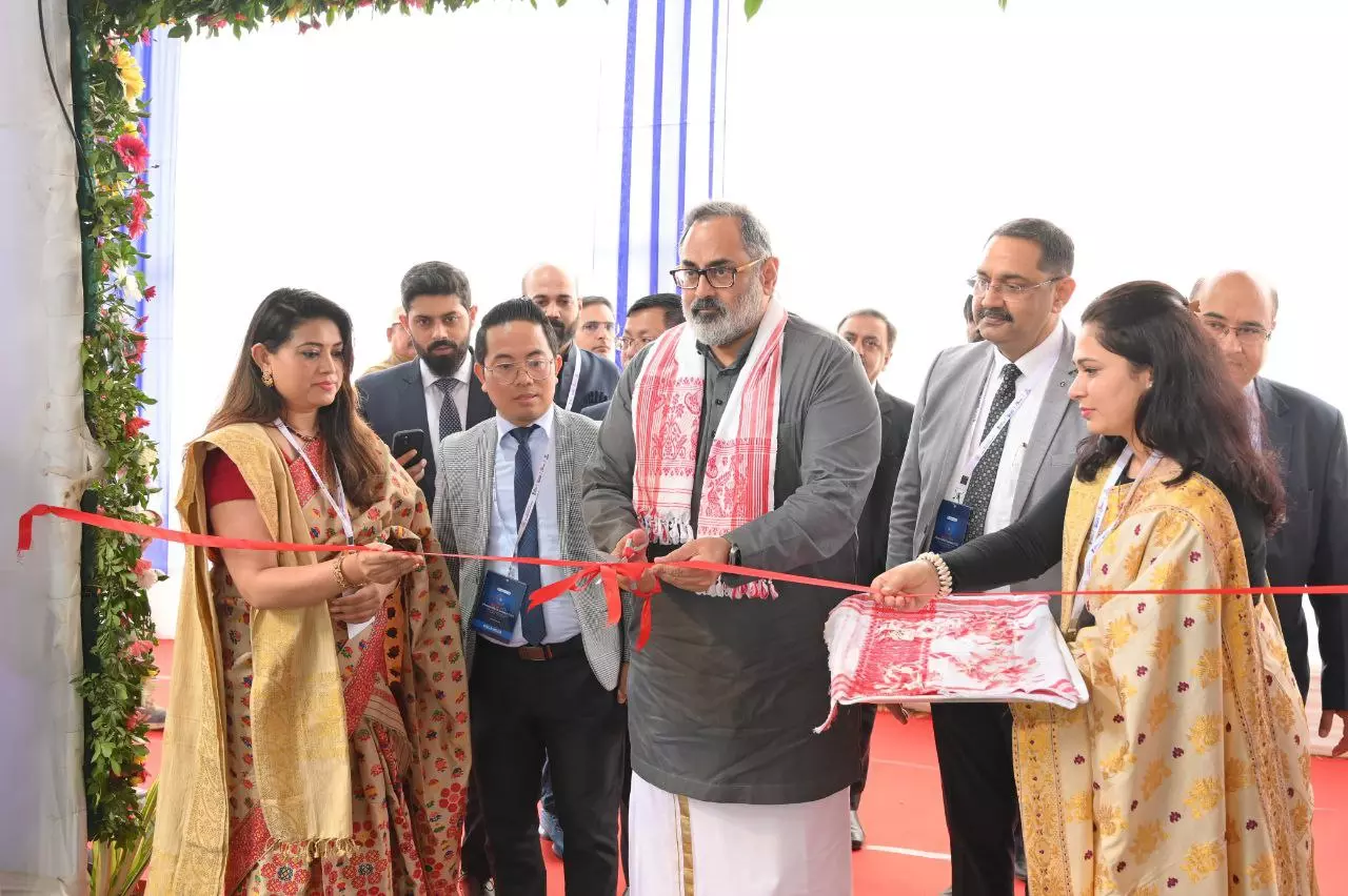 MoS Rajeev Chandrasekhar while inaugurating the event at Gauhati University, Assam