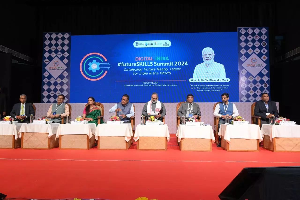 Dignitaries at the Digital India Future Skills Summit Held In Guwahati