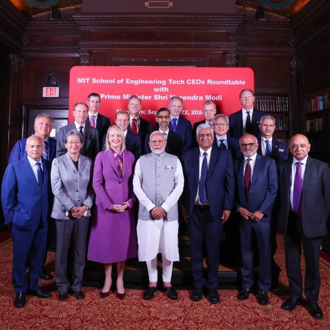 PM Modi Meets Top Tech CEOs In New York, Pushes For Indias Tech Growth