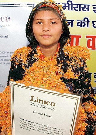 Sushma Verma, who holds the distinction of being the country's youngest matriculate at the age of seven, will now pursue her graduation from Lucknow University at the age of 10
