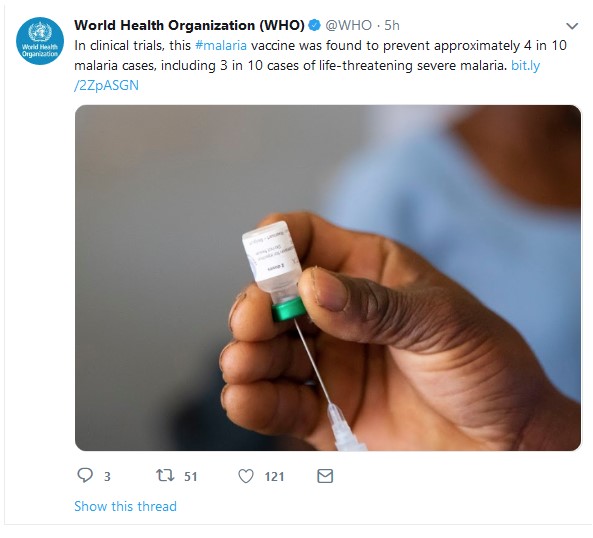 World’s First Malaria Vaccine