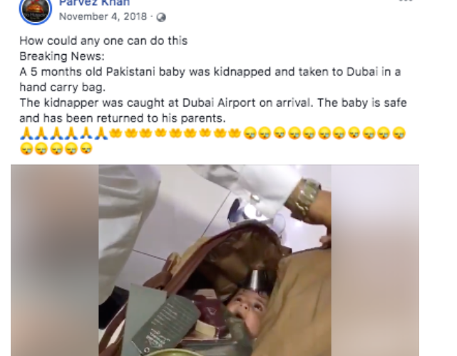 Baby Smuggled Dubai