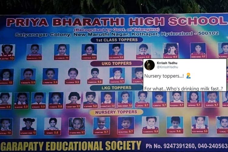 Hyderabad School Puts Out 'Nursery Toppers' Hoarding, Gets ...