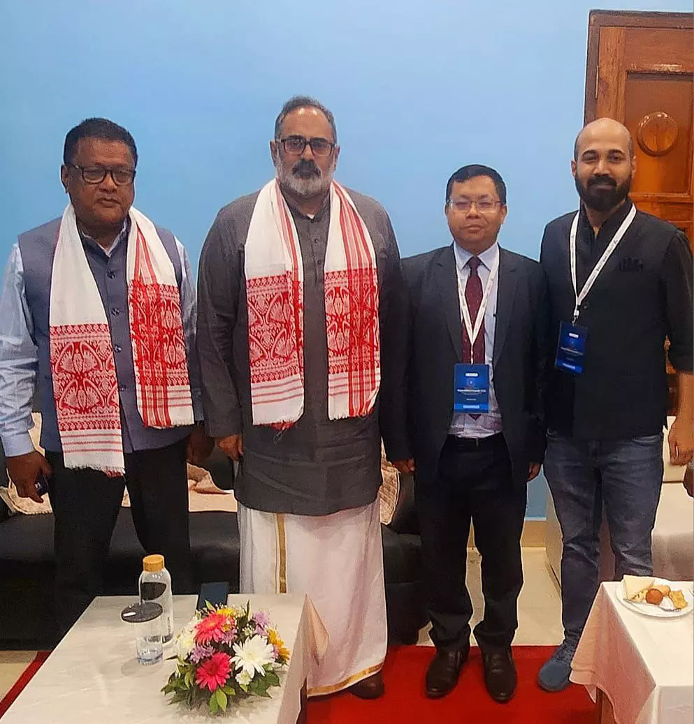 Anubhav Tiwari, Chief Innovation Officer at NIELIT, with dignitaries at the summit Anubhav Tiwari, Chief Innovation Officer at NIELIT, with dignitaries at the summit