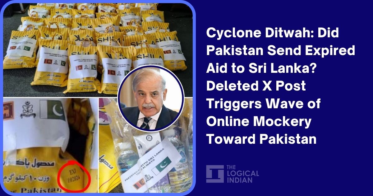 Cyclone Ditwah: Did Pakistan Send Expired Aid to Sri Lanka? Deleted X Post Triggers Wave of Online Mockery Toward Pakistan