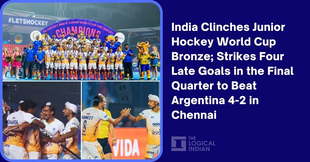 India Clinches Junior Hockey World Cup Bronze; Strikes Four Late Goals in the Final Quarter to Beat Argentina 4-2 in Chennai