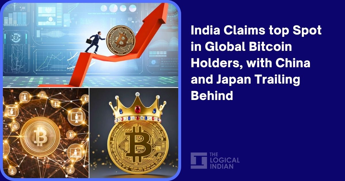 India Claims top Spot in Global Bitcoin Holders, with China and Japan Trailing Behind
