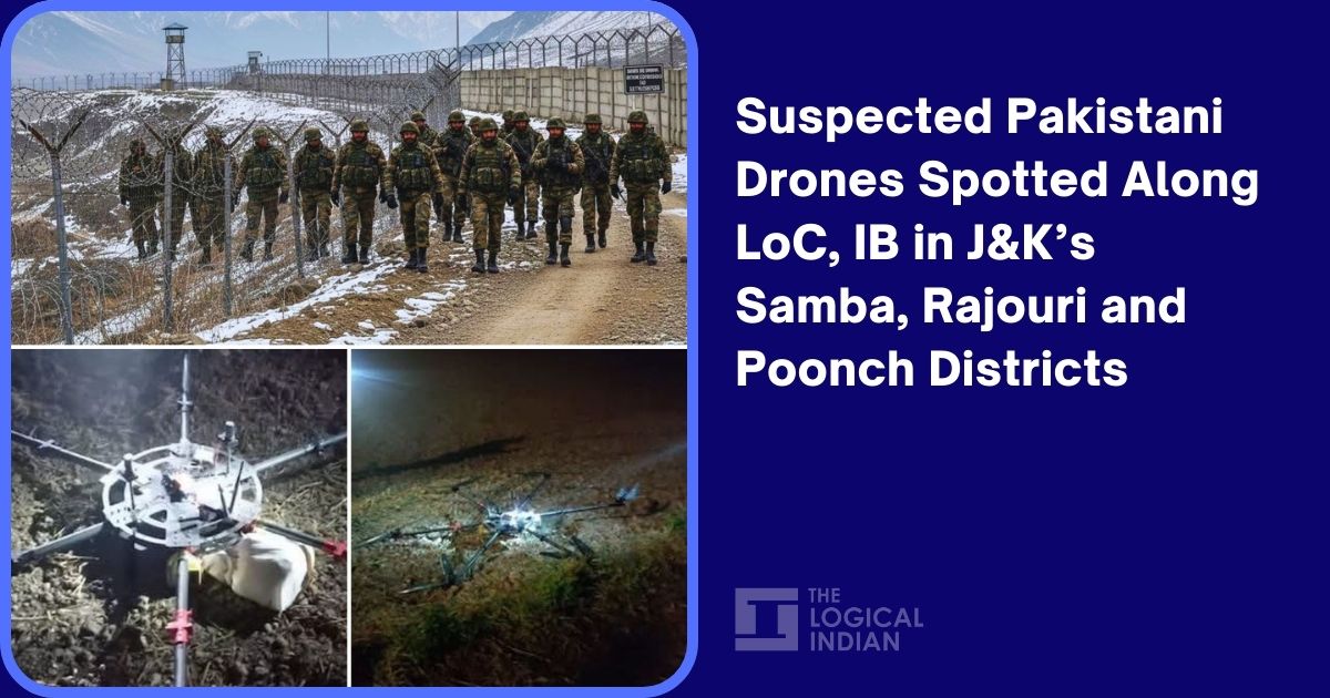 Suspected Pakistan Drones Spotted Along LoC and IB in J&K Samba, Rajouri and Poonch Districts