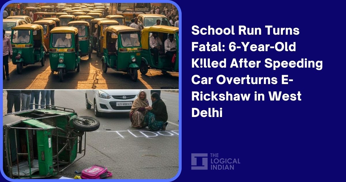 School Run Turns Fatal: 6-Year-Old Killed After Speeding Car Overturns E-Rickshaw in West Delhi