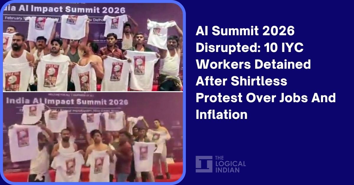 AI Summit 2026 Disrupted: 10 IYC Workers Detained After Shirtless Protest Over Jobs And Inflation