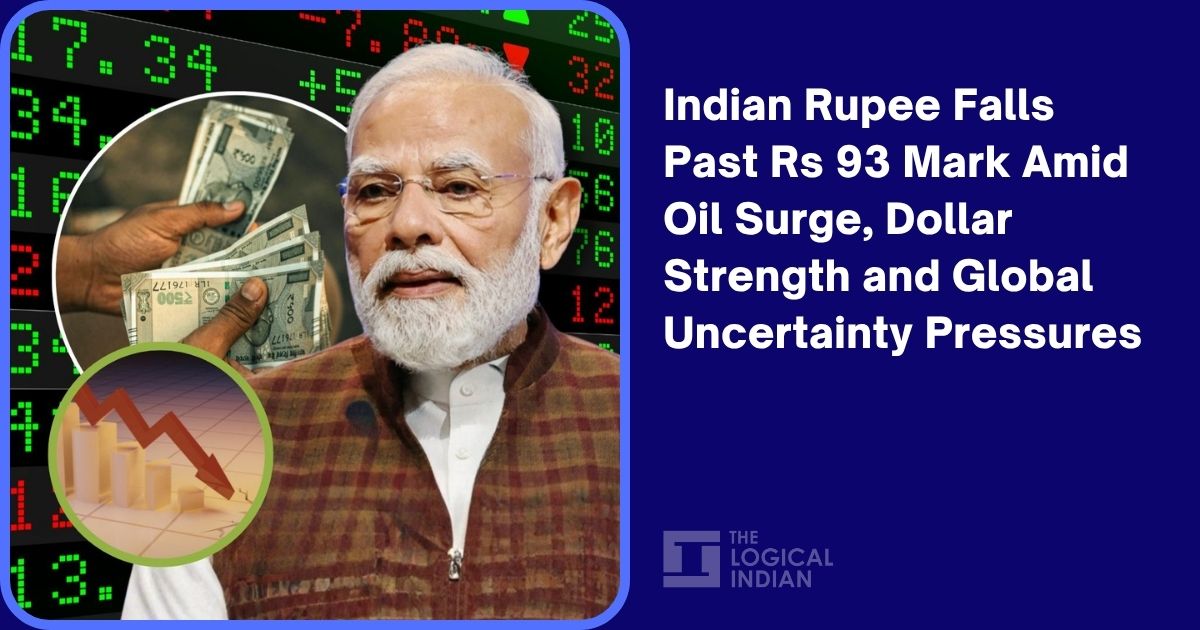 Indian Rupee Falls Past Rs 93 Mark Amid Oil Surge, Dollar Strength and ...