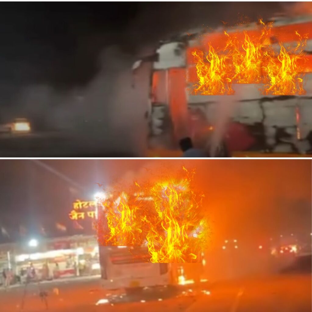 Four-Year-Old Dies in Sleeper Bus Fire on MP Highway as More Than Fifty ...