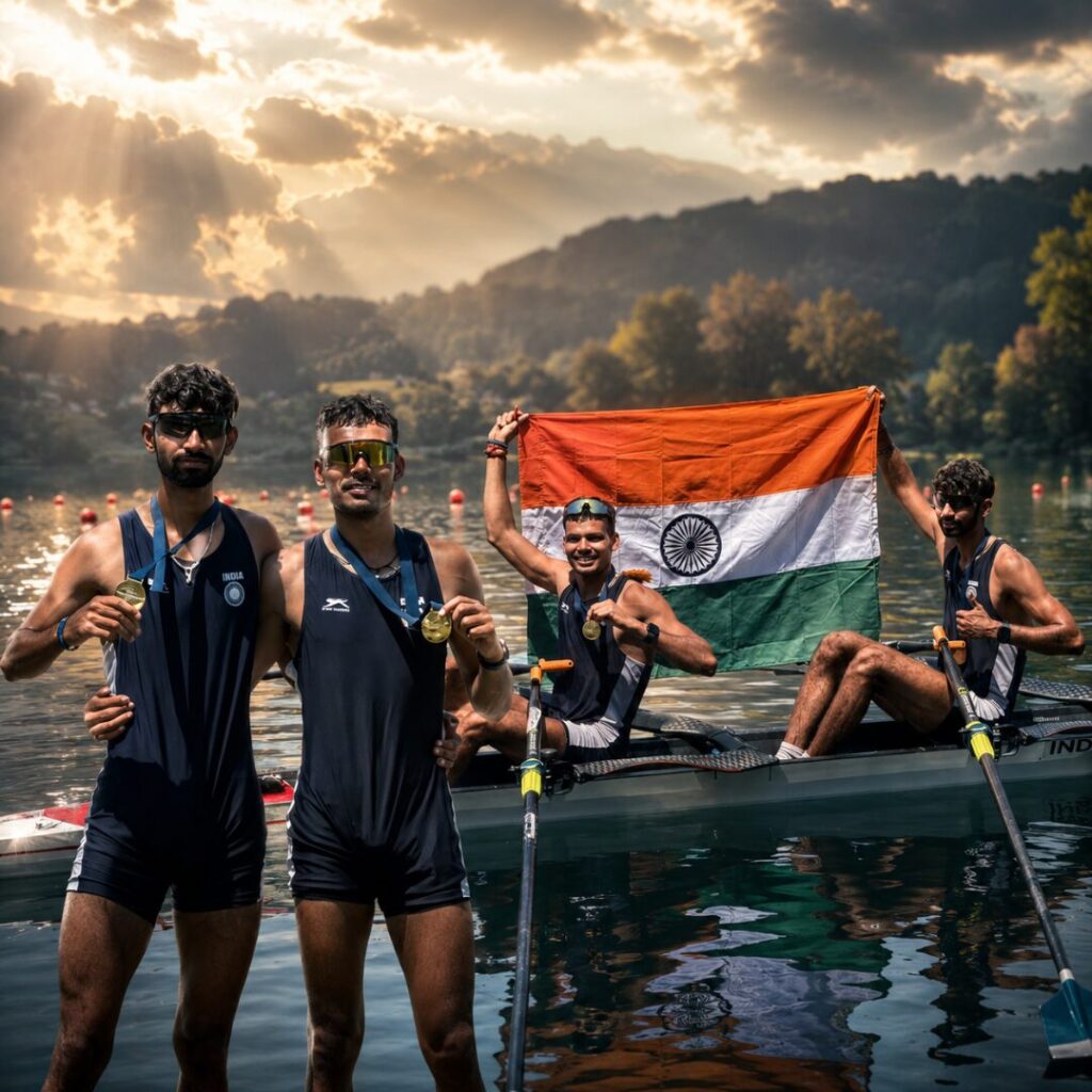 Indian Army Duo Lakshay-Ujjwal Win India's First-Ever World Rowing Cup ...
