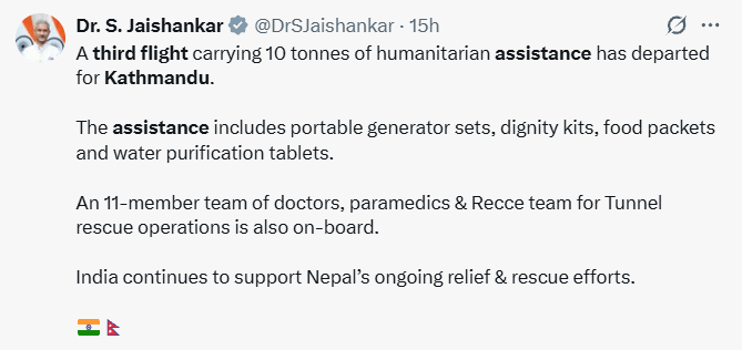 S. Jaishankar Tweet